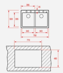Chậu Rửa TEKA MAESTRO FORSQUARE 2B 790(Black)