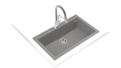 Chậu rửa TEKA MEASTRO FORSQUARE 72.40 TG (Stone Grey)