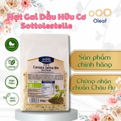 Hạt Gai Dầu Hữu Cơ Sottolestelle - 250gram - OLEAF Hạt Hữu Cơ