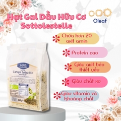 Hạt Gai Dầu Hữu Cơ Sottolestelle - 250gram - OLEAF Hạt Hữu Cơ
