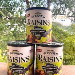 Nho Khô Thập Cẩm Sunview Mỹ 425g Jumbo Size Chính Hãng Nguyên Lon Nhập Khẩu Chính Ngạch Mỹ- Oleaf