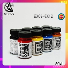 Sơn màu cơ bản có hiệu ứng bóng/mờ EX01-EX12 60ml gốc dầu Sunin 7 - Sơn Mô Hình