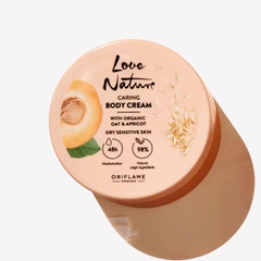 Kem dưỡng thể giúp dưỡng ẩm cho làn da khô và nhạy cảm Love Nature Caring Body Cream with Organic Oat and Apricot - 41262 Oriflame