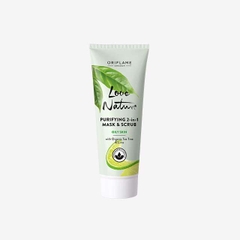 Mặt nạ và tẩy da chết Love Nature Purifying 2-in-1 Mask & Scrub with Organic Tea Tree & Lime – 75ml - 35576 Oriflame