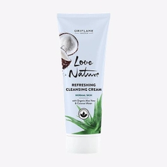 34819 oriflame – Kem rửa mặt Love Nature Refreshing Cleansing Cream with Organic Aloe Vera & Coconut Water