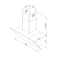 Máy hút mùi áp tường dạng nghiêng MC 7086HS