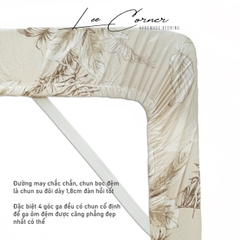 Ga giường Modal cao cấp LEE CORNER 1m6 1m8 2m2x2m kháng khuẩn, mềm mại, thoáng mát, điều hòa nhiệt độ (may đo riêng)