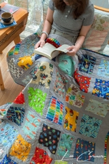 Chăn ghép em bé, chần máy, hoạ tiết ô tô, 1,2x1,5m