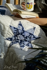 Chăn ghép ngôi sao xanh, chần tay, 2x2m2