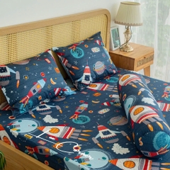 Ga giường Cotton cao cấp LEE CORNER, vải Thô lụa Hàn, drap giường size 1,2x9m 1,4x9m 1,5x9m