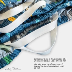 Ga giường Cotton cao cấp LEE CORNER, vải Thô lụa Hàn, drap giường size 1,2x9m 1,4x9m 1,5x9m