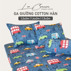 Ga giường Cotton Hàn cao cấp LEE CORNER, vải thoáng mát, không kích ứng da, thấm hút tốt
