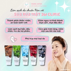 Sữa Rửa Mặt 3W Clinic Làm Sạch Cấp Ẩm Mềm Mịn Da Hàn Quốc Tuýp 100ml