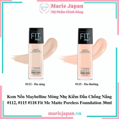 Kem Nền Maybelline Fit Me Matte Poreless Foundation 30ml