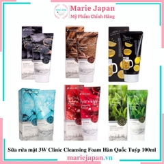 Sữa Rửa Mặt 3W Clinic Làm Sạch Cấp Ẩm Mềm Mịn Da Hàn Quốc Tuýp 100ml