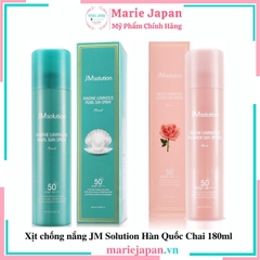 Xịt Chống Nắng JM Solution Luminous Sun Spray - XANH PEARL Chai 180ml