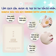 Sữa Rửa Mặt Byvibes Wonder Bath Lemon Chung Cleanser Sạch Sâu Dưỡng Da Sáng Khỏe Hàn Quốc Hộp 10 Gói x 3ml
