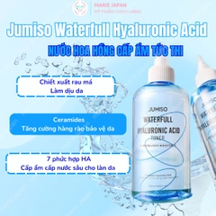 Nước Hoa Hồng Jumiso Dưỡng Ẩm Sâu Dịu Nhẹ Căng Bóng Mềm Mại Da Waterfull Hyaluronic Acid Hàn Quốc 250ml