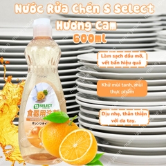 Nước Rửa Chén S Select Đánh Bay Dầu Mỡ Khử Mùi Tanh An Toàn Cho Da Dishwashing Detergent Nhật Bản 600ml