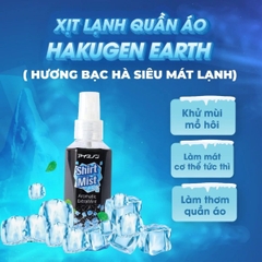 Xịt Lạnh Quần Áo Hakugen Earth Ice Non Siêu Mát Lạnh Khử Mùi Hôi Nhật Bản 100ml