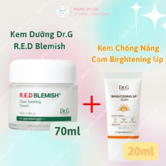 Set Kem Dưỡng Dr.G R.E.D Blemish 70ml + Kem Chống Nắng Cam Brightening Up 20ml Dưỡng Ẩm Phục Hồi & Bảo Vệ Da Toàn Diện