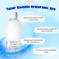 Nước Hoa Hồng BadSkin Cấp Ẩm Sâu Căng Bằng PH Căng Mịn Da Hyaluronic Spa Toner Hàn Quốc 500ml