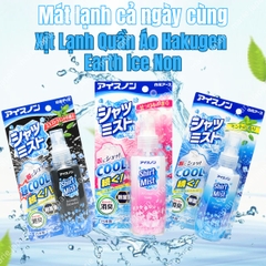 Xịt Lạnh Quần Áo Hakugen Earth Ice Non Siêu Mát Lạnh Khử Mùi Hôi Nhật Bản 100ml