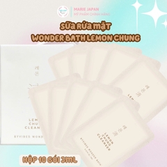 Sữa Rửa Mặt Byvibes Wonder Bath Lemon Chung Cleanser Sạch Sâu Dưỡng Da Sáng Khỏe Hàn Quốc Hộp 10 Gói x 3ml