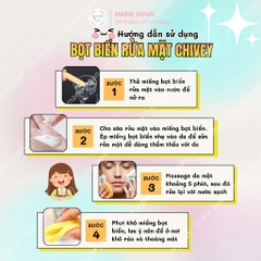 Bọt Biển - Bông Nở Rửa Mặt Chivey Túi 12 Miếng