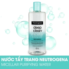 Nước Tẩy Trang Neutrogena Deep Clean Micellar Purifying Water Sạch Sâu Cấp Ẩm Dịu Nhẹ Mỹ 400ml