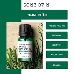 Chấm Mụn Tràm Trà Some By Mi Giảm Mụn Mờ Thâm 30 Days Miracle Tea Tree Clear Spot Oil - 10ml