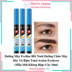 Dưỡng Mày Eveline 8B1 Total Action Eyebrow Therapy Cây 10ml