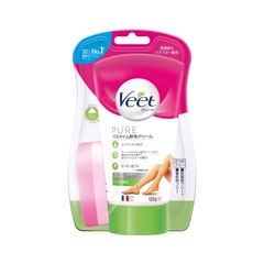 Kem Tẩy Lông Veet Pure Nhật Bản - XANH LÁ SẠCH SÂU Tuýp 150g Tặng Kèm Miếng Lau