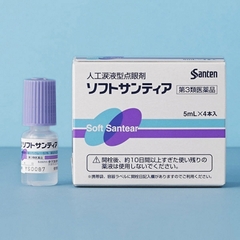 Nước Nhỏ Mắt Nhân Tạo Santen Soft Santear - TÍM HỘP FULL 4 Chai