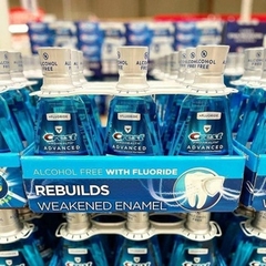 Nước Súc Miệng Crest Pro Trắng Răng  Thơm Miệng Advanced Complete Care Mỹ 1000ml