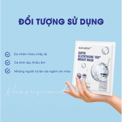 Mặt Nạ SurMedic Super Glutathione 100™ Bright Mask Cấp Ẩm Sáng Da Hàn Quốc