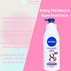 Dưỡng Thể Nivea 8 Siêu Dưỡng Trắng Mềm Mịn Da Extra Bright 40X Vitamin C
