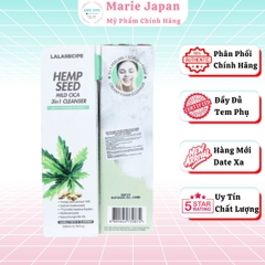Sữa Rửa Mặt Sủi Bọt Lalarecipe Hemp Seed  Mild Cica 3In1 Sạch Sâu Cấp Ẩm Dịu Nhẹ Hàn Quốc