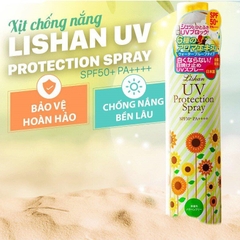 Xịt Chống Nắng Hữu Cơ Lishan UV Protection Spray SPF50+ PA++++ Nhật Bản