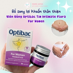 Viên Uống Optibac Tím Intimate Flora For Women Bổ Sung Lợi Khuẩn Hỗ Trợ Cân Bằng Vi Sinh Vùng Kín Phụ Nữ Hộp 30 Viên