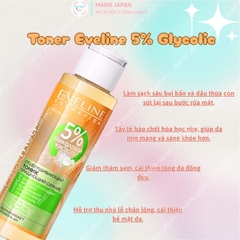 Toner Eveline 5% Glycolic Acid 3 In 1 Căng Bóng Sáng Da Mờ Thâm Sạm Ba Lan Chai 110ml