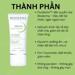 Kem Dưỡng Bioderma Xanh Sebium Mat Control Tuýp 30ml