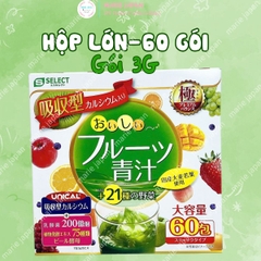 Bột Lá Đại Mạch Non Rau Xanh Và Trái Cây S SELECT Bổ Sung Canxi Chất Xơ Hòa Tan Nhật Bản