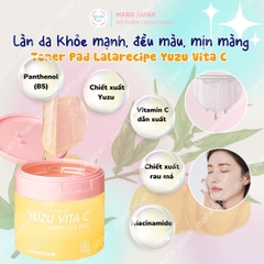 Toner Pad Lalarecipe Yuzu Vita C Ampoule Dưỡng Sáng Da Cấp Ẩm Mờ Thâm Hàn Quốc Hộp 80 Miếng