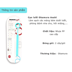 Set 2 Cây Cạo Lưỡi Okamura Asahi Vệ Sinh Lưỡi  Phòng Bệnh Nha Chu Hôi Miệng Nhật Bản