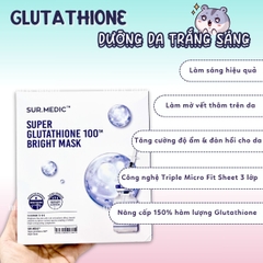 Mặt Nạ SurMedic Super Glutathione 100™ Bright Mask Cấp Ẩm Sáng Da Hàn Quốc