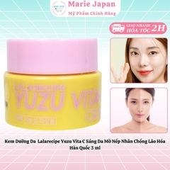 Kem Dưỡng Da Lalarecipe Yuzu Vita C Sáng Da Mờ Nếp Nhăn Chống Lão Hóa Hàn Quốc 3ml