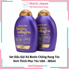 Set Dầu Gội Xả Biotin Chống Rụng Tóc Kích Thích Mọc Tóc USA - 385ml
