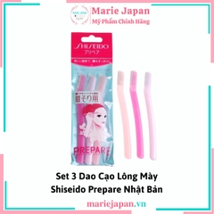 Set 3 Dao Cạo Lông Mày Shiseido Prepare Nhật Bản