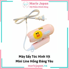 Máy Sấy Tóc Hình Vịt Mini Line Hồng Đáng Yêu ( GIAO MÀU MẪU NHIÊN)